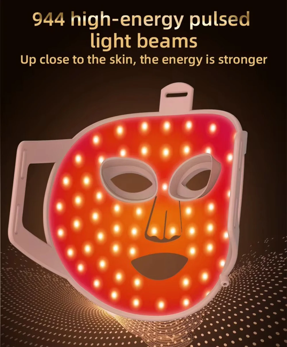 New 8 Colors Photon Nir Light Skin Rejuvenation for Facial 850nm Led Red Infrared Led Face Mask Red Light Therapy Photon Mask