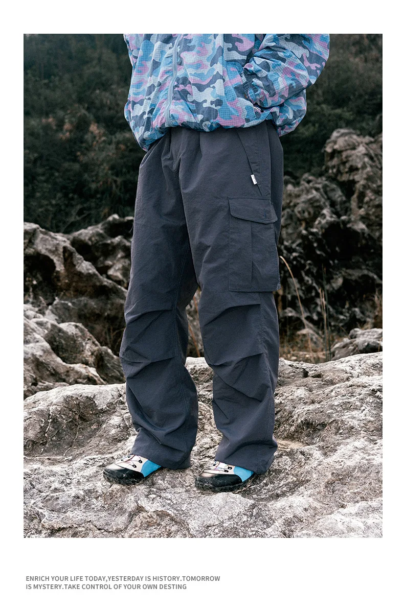 Ultra Loose Lightweight Outdoor Functional Pants Men Women Waterproof Quick Dry Techwear Wide Leg Cargo Pant Track Trouser
