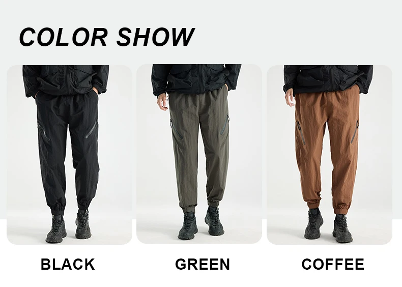 CHRLCK Men's Water-repellenHiking Pants Quick Drying Fashion Cargo Pants Breathable Trousers Fishing Camping Outdoor Sport Pants