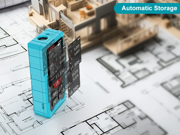 Kiprim Dual Laser Distance Meter Rechargeable Bilateral Laser Rangefinder 120m Digital Tape Measure Angle Measurment Tool