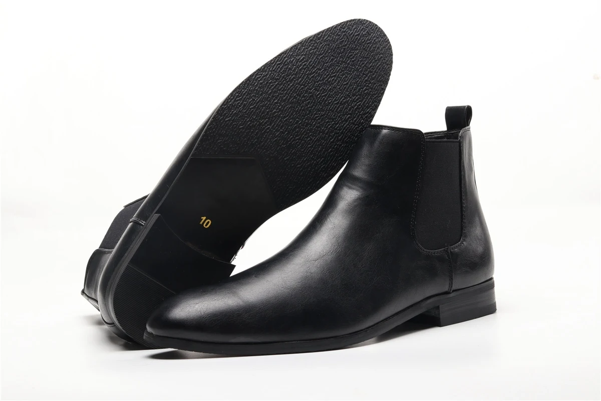 Size 7~13 Men Chelsea Boots Italian Style Ankle Boots soft leather Men Boots