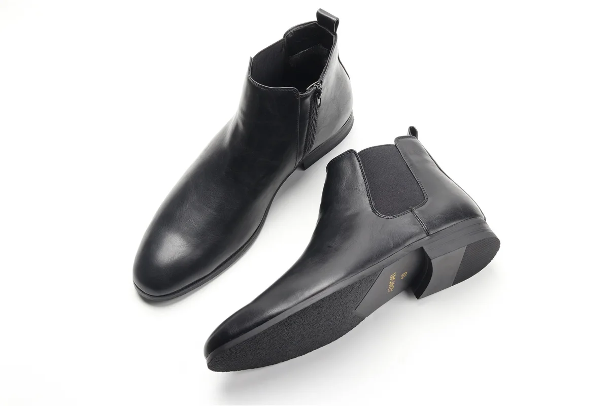Size 7~13 Men Chelsea Boots Italian Style Ankle Boots soft leather Men Boots
