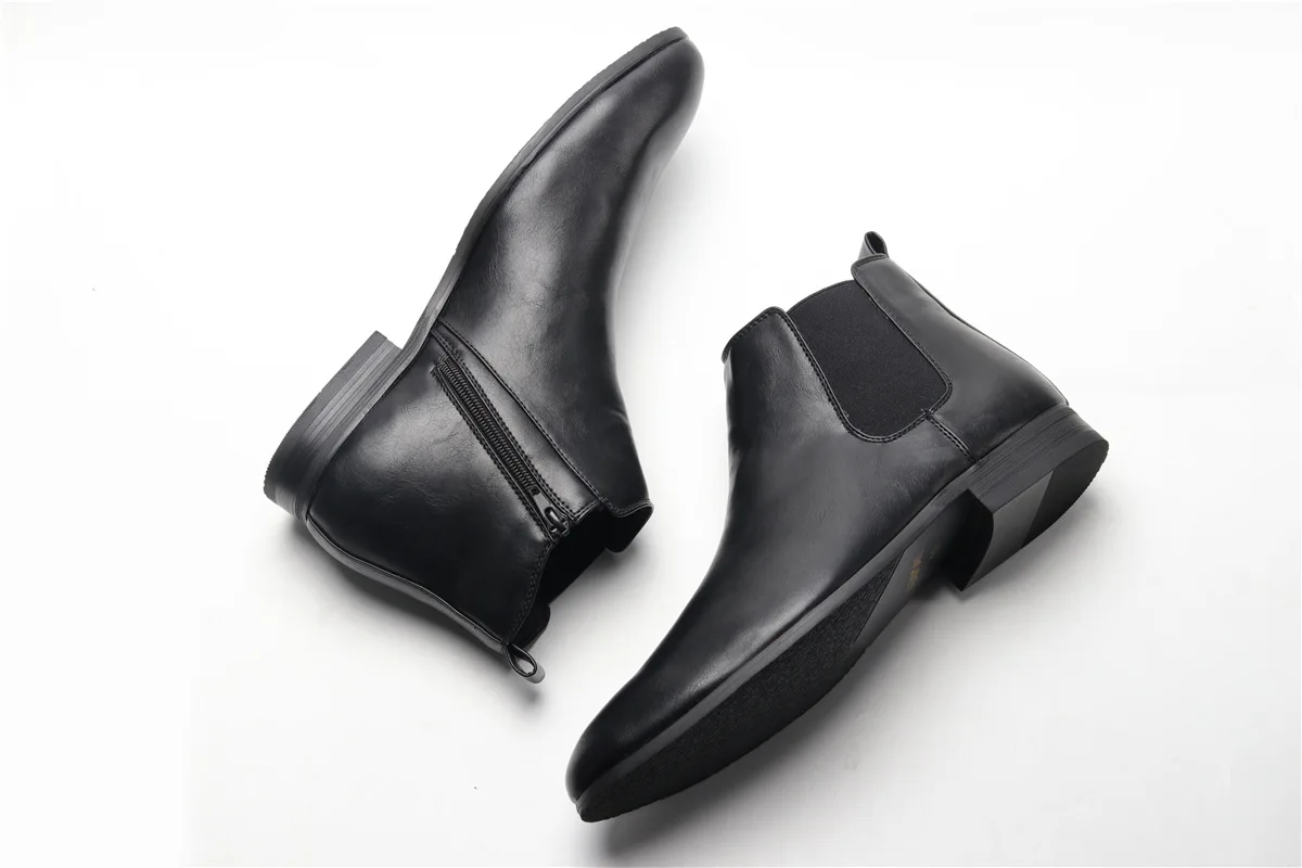 Size 7~13 Men Chelsea Boots Italian Style Ankle Boots soft leather Men Boots