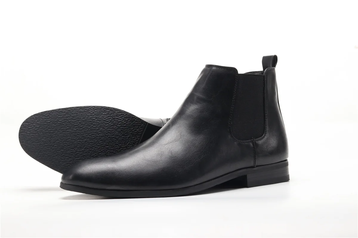 Size 7~13 Men Chelsea Boots Italian Style Ankle Boots soft leather Men Boots