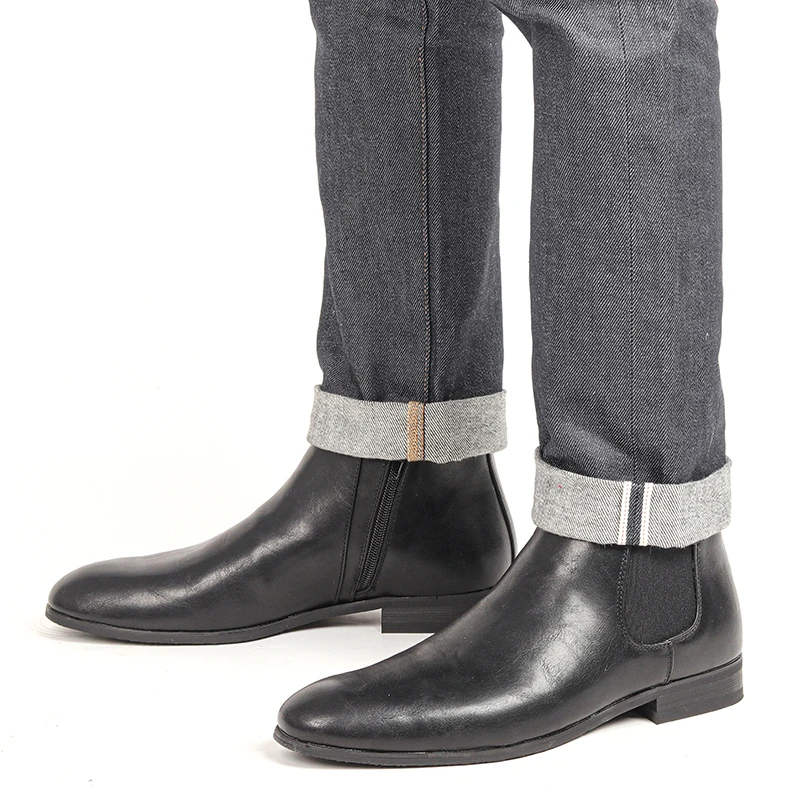 Size 7~13 Men Chelsea Boots Italian Style Ankle Boots soft leather Men Boots