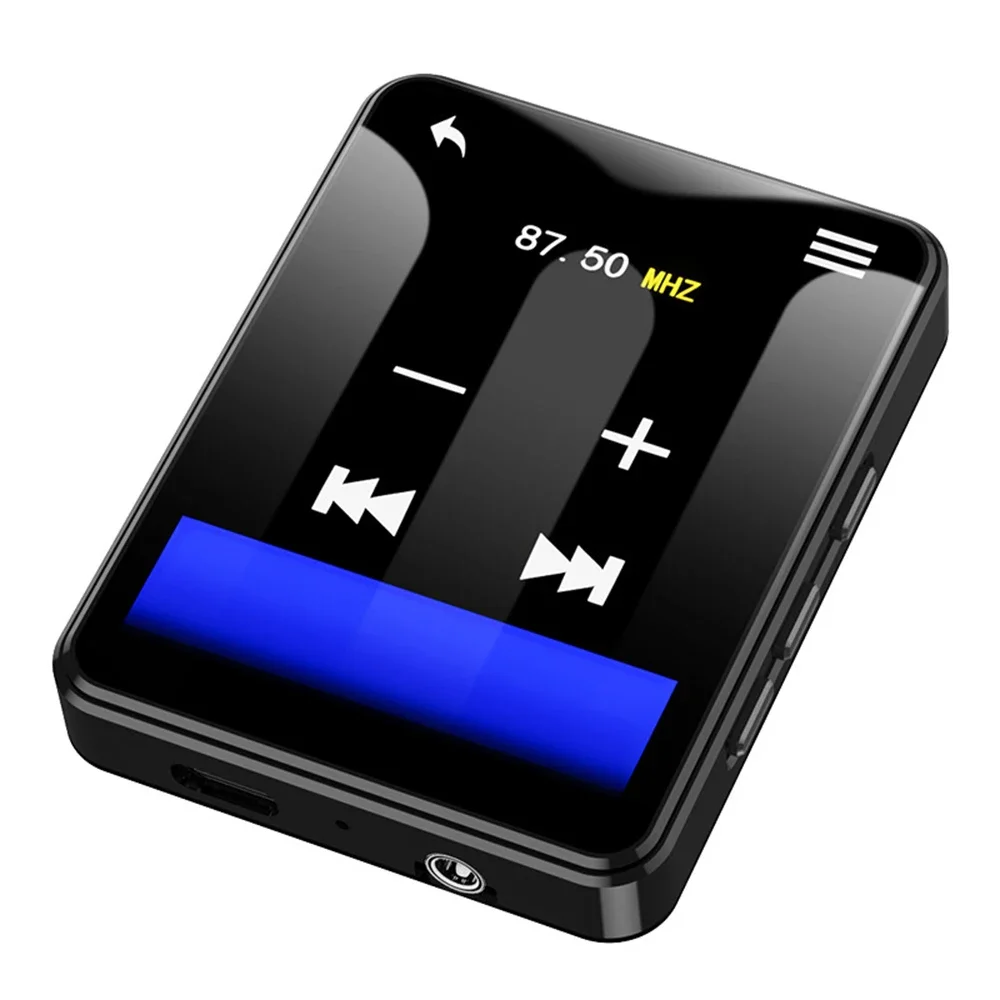 MP3 Player 2.4 Inch Full Touch Screen Bluetooth HiFi Walkman Built‑in MP4 Music Speaker FM Radio Voice Recorder E‑book