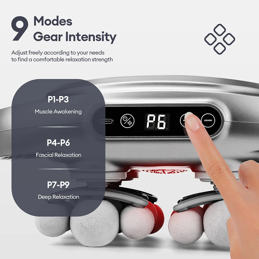 42-Heads Fascia Gun High-Frequency Vibration Body Massage Gun Back and Waist Massager Neck Shoulder Massager Muscle masajeador