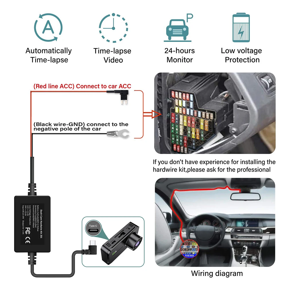 4 Channel Dash Cam 360° Car Video Recorder Black Box with Night Vision 24/7 Parking Monitor G-Sensor Loop Recording Auto Parts