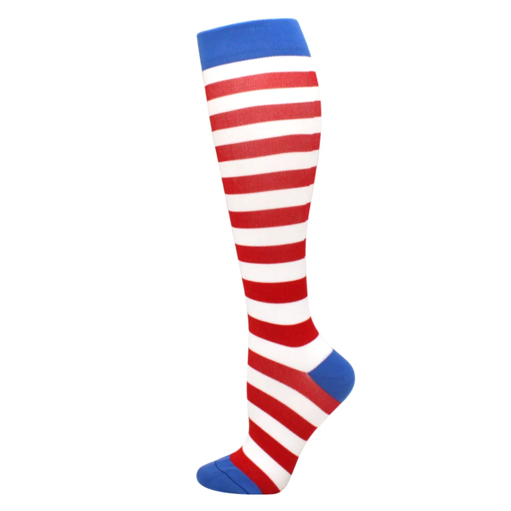 Men's Running Compression Socks Basketball Cycling Socks Medical Prevention Varicocele Travel Cute pattern