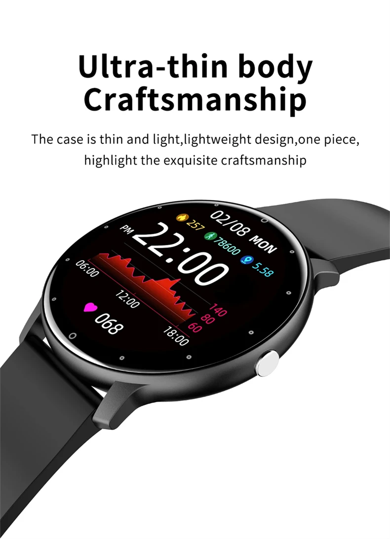 LIGE Women Smart Band Watch Real-time Weather Forecast Activity Tracker Watches Heart Rate Monitor Sports Ladies Smart Watch Men