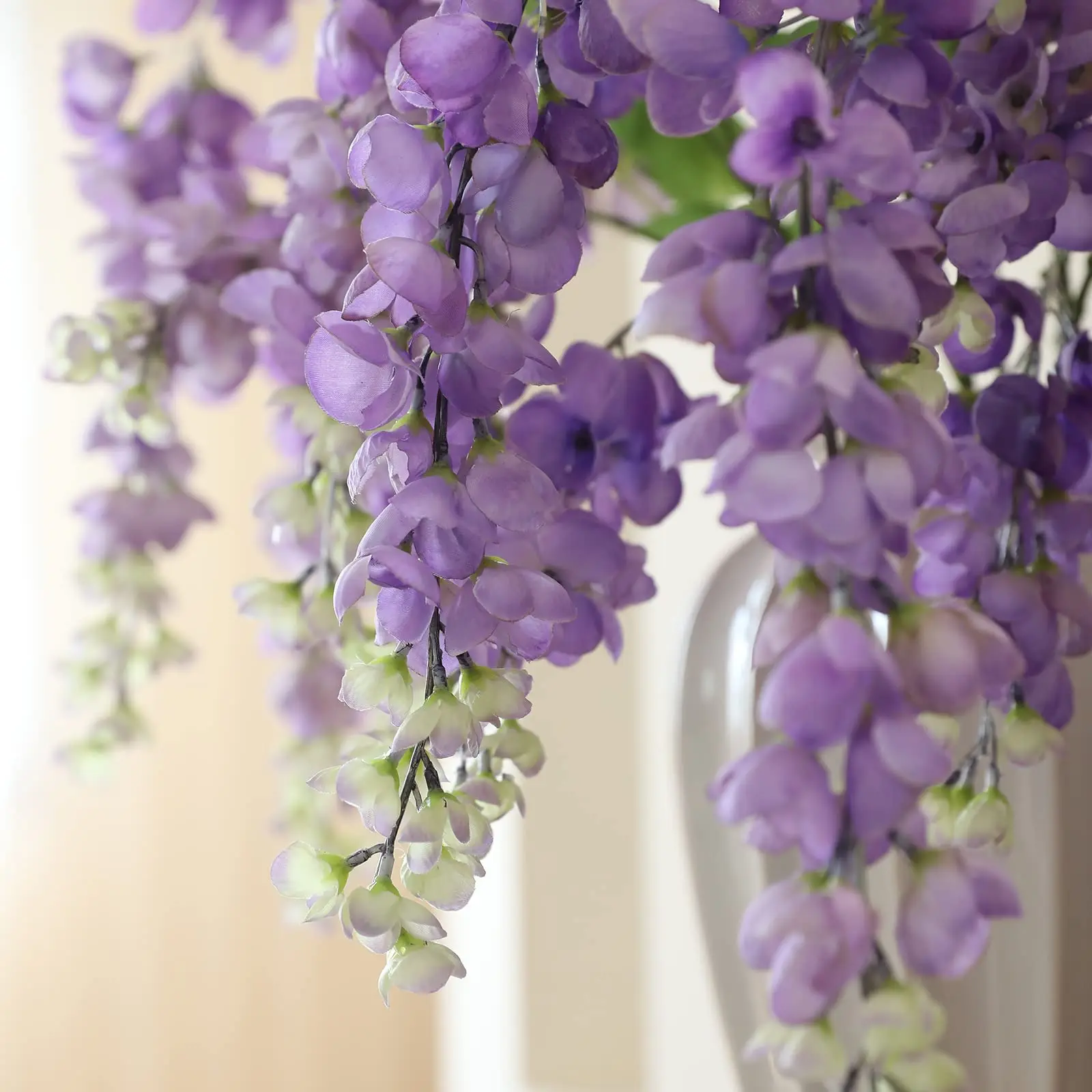 40'' Giant Wisteria Artificial Flowers Fake Wisteria Floral Hanging Plant Garland for Home Party Floor Wedding Arrangement Decor