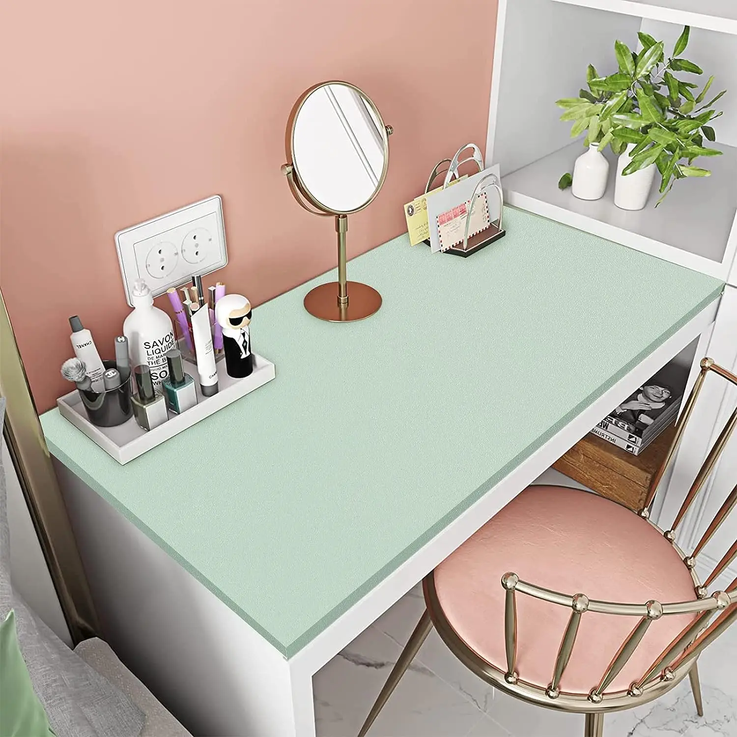2/3/5M Matte Wallpaper Green/White/Black PVC Self-Adhesive for Wall Shelf Liner Table Door Living Room Contact Paper Wall Decor