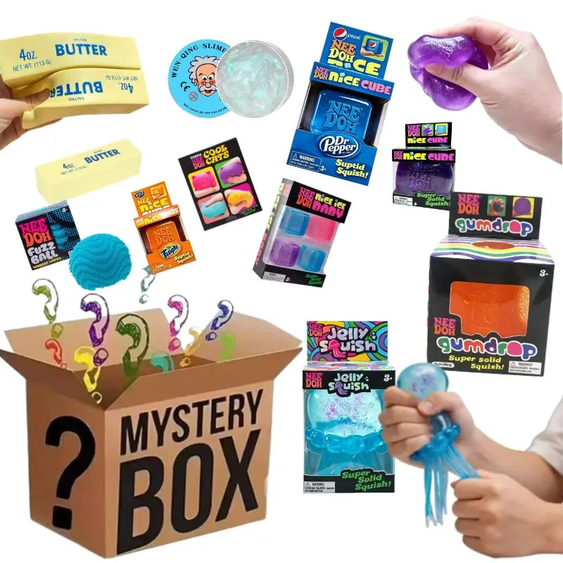 New Blind Box Nee Doh Surprise Box Squishy Fidget Toys, Mach Styles Soft Squeeze Stress Relief Toys Easter Gift & Party Favors