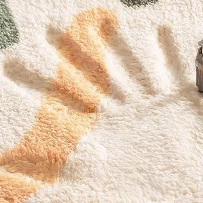 Thick Cashmere Like Bathroom Mat Absorbent Shaggy Shower Rug Aesthetic Wave Border Polka Dot Carpet