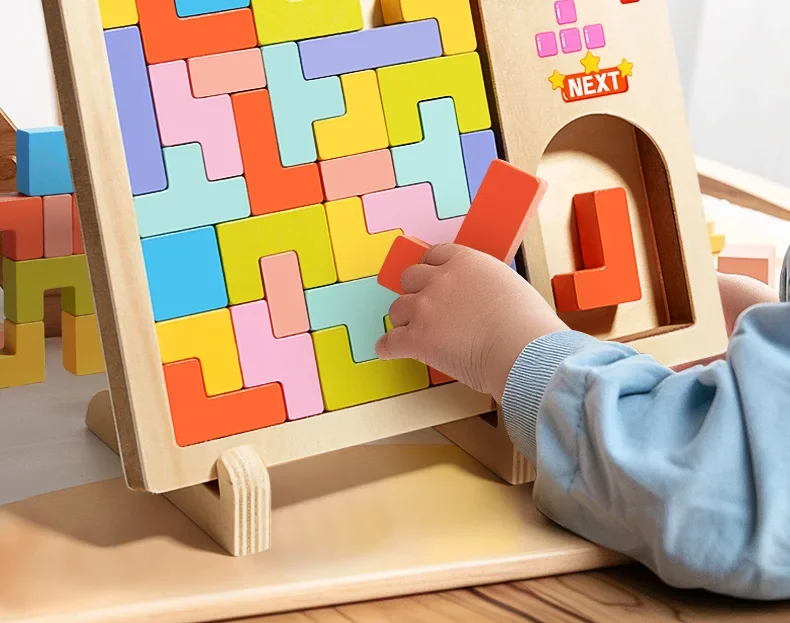 Parent-child Activities of Building Blocks Develop Brain Thinking and Train Children Puzzles Montessori Educational Games