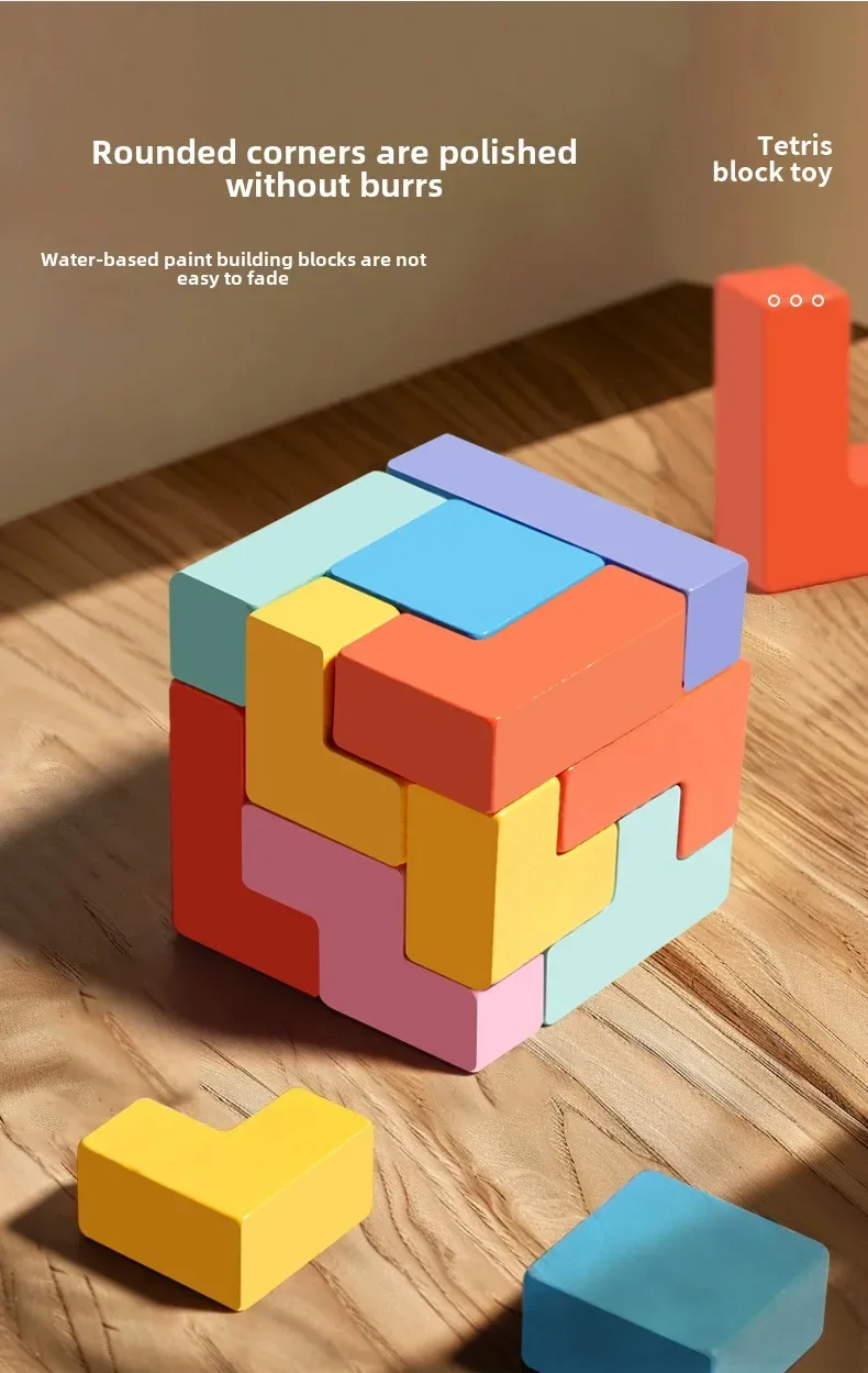 Parent-child Activities of Building Blocks Develop Brain Thinking and Train Children Puzzles Montessori Educational Games