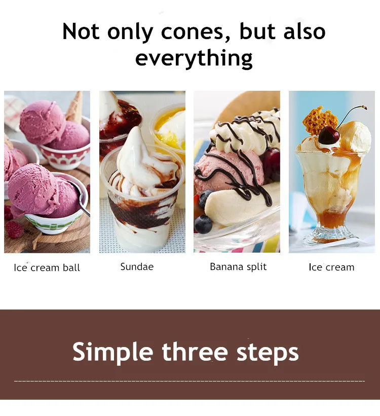 Ice Cream Machine Manual Automatic Bench Top Simple Operation Large Capacity Mini Soft Ice Cream Machine For Home DI
