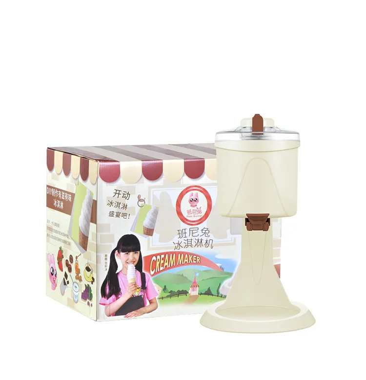 Ice Cream Machine Manual Automatic Bench Top Simple Operation Large Capacity Mini Soft Ice Cream Machine For Home DI