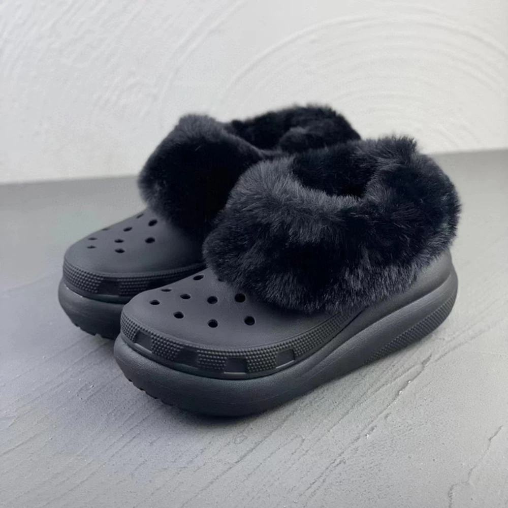 HOT Winter Thicken Warm Fur Liner Shoe Cover For Crocs Shoe Insert Liner Replacement Clog Fur Lining Shoe Cover Shoe Accessories