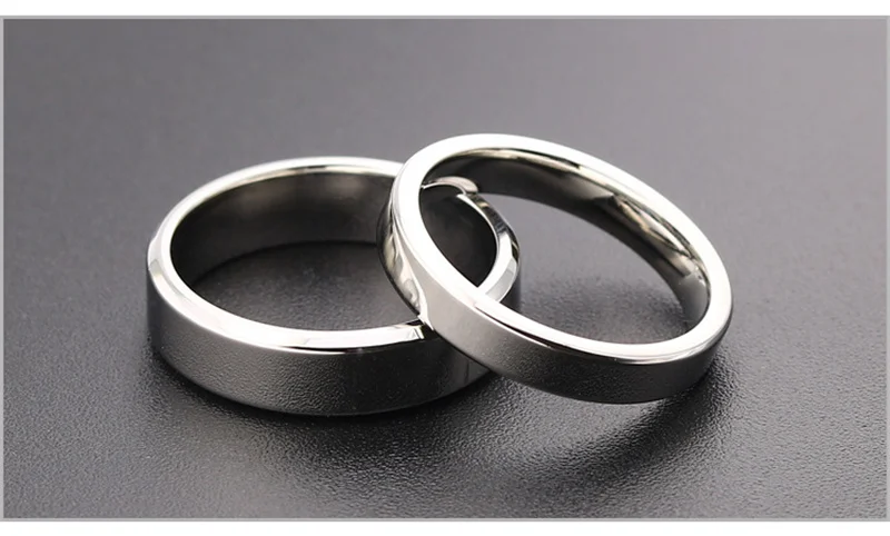 4mm 6mm 8mm Wide Stainless Steel Rings High Polished 2020 New Fashion Classic And Generous For Men's And Women's Ring Jewelry Gi