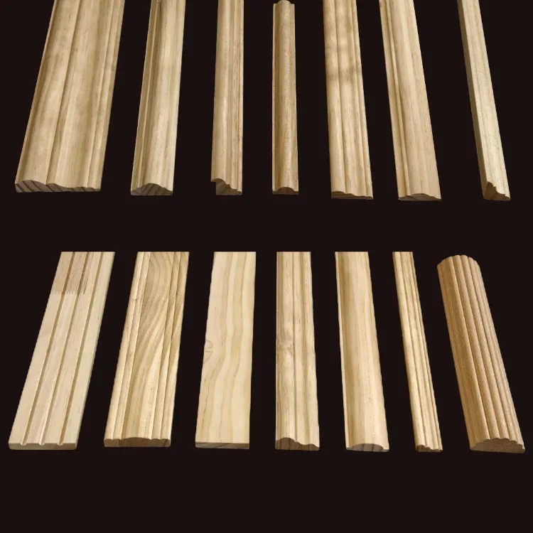Long Wood Molding Applique Onlay Decal Figurines Wall Decor Art Furniture Accessories Home Decorative Items for Living Room