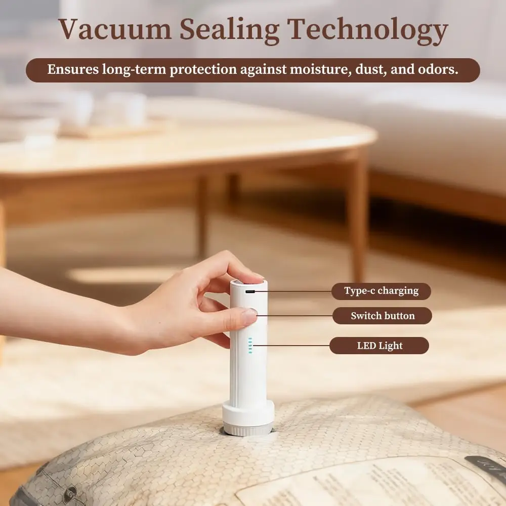 Travel Vacuum Seal Bags for Clothing W/Portable Electric Pump, 9/15 Pack Space Saver Compression Bags for Clothes, Luggage & Suitcase