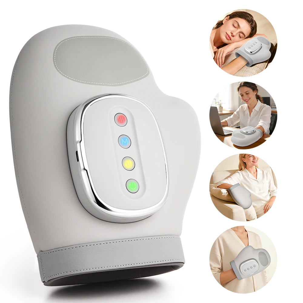 Electric Hand Massager Compress Airbag Finger Massage Glove Air Pressure Kneading Thumb Acupoint Palm Massager Finger Masajeador