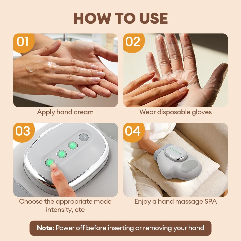 Electric Hand Massager Compress Airbag Finger Massage Glove Air Pressure Kneading Thumb Acupoint Palm Massager Finger Masajeador