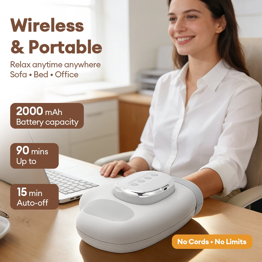 Electric Hand Massager Compress Airbag Finger Massage Glove Air Pressure Kneading Thumb Acupoint Palm Massager Finger Masajeador