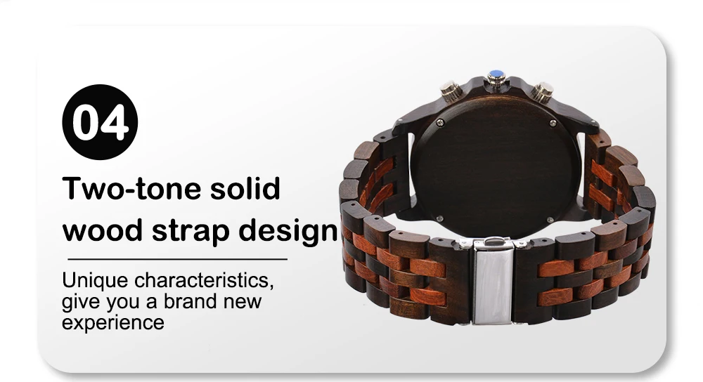 Wooden Watch for Men Fashion Men's Quartz Wristwatches Wood Watch Mens Wrist Watches Personalized Anniversary Gift for Husband