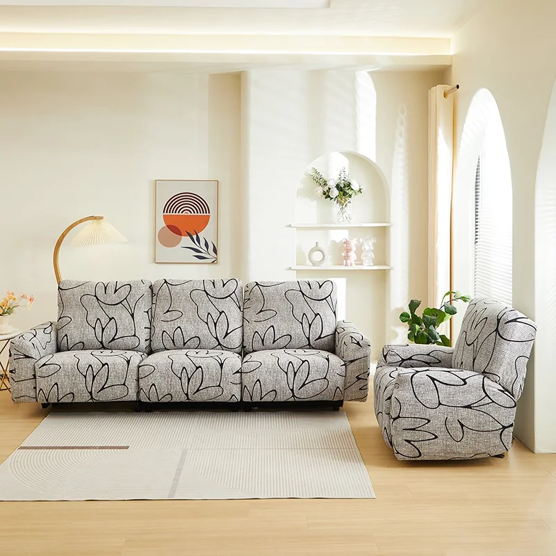 Elastic Recliner Sofa Cover Printed Slipcover Chair Sofa Protector Relax Armchair Stretch Couch Covers For Living Room
