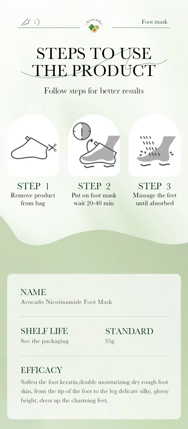 6 Pairs SADOER Fruits Foot Mask Moisturizing Foot Peeling Mask Exfoliating For Feet Spa Pedicure Exfoliant Feet Skin Care
