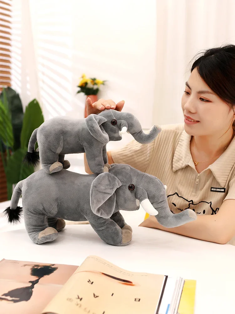 New Cute Cartoon Elephant Plush Toy Kawaii White Elephant Plush Doll Soft Lovely Stuffed Pillow Doll Birthday Festival Gift