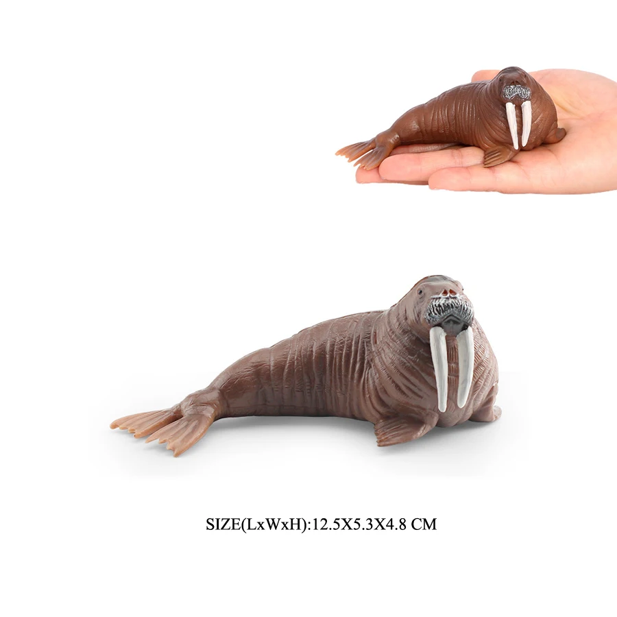 Realistic Dugong Manatee Walrus Sea Lion Fur Seal Ocean Sea Life Animals Model Action Figures Durable Education And Fun Play Toy