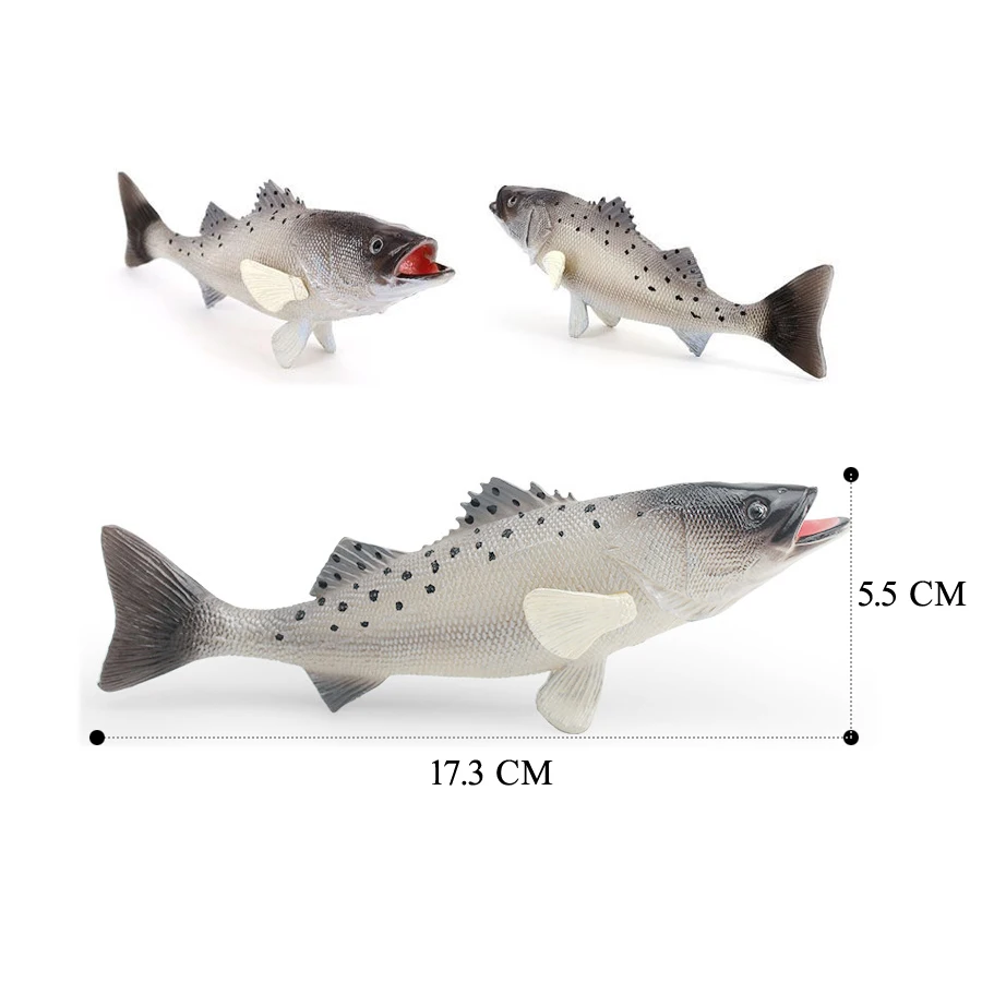  Realistic Catfish Perch Tilapia Angelfish Crucian Carp Freshwater Fish Model Action Figure Decoration Educational Toys For Kid