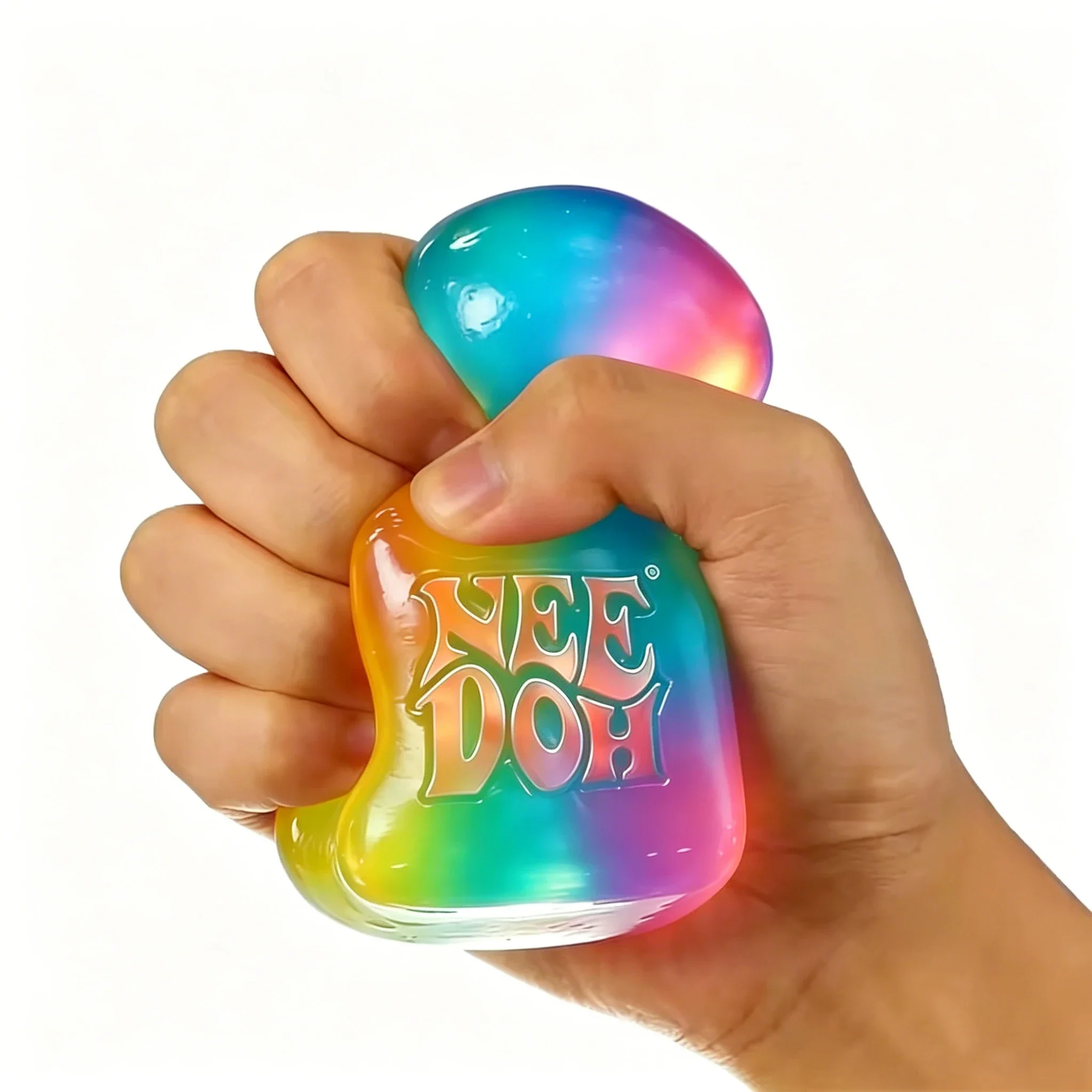 Schylling NeeDoh Rainbow Cube Squishy Blind Box Toy CubeStress Relief Fingertip Release Toy Sensory Stress Reliever Toy