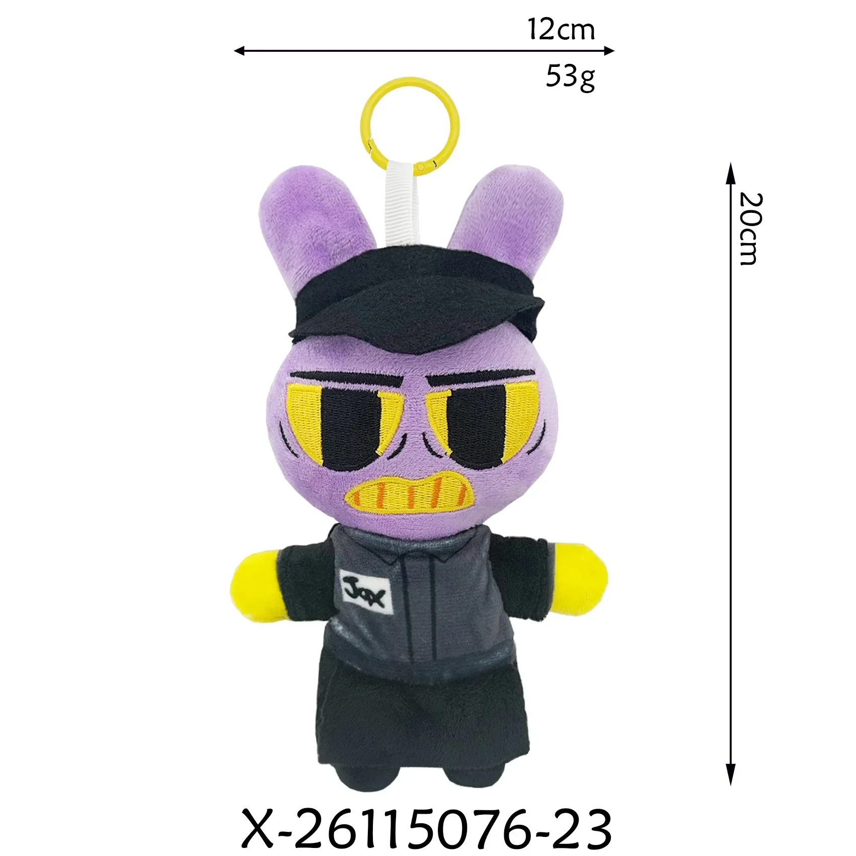 20cm Plush Pendant The Amazing Digital Circus Caine Plush Toys Jax Rabbit Anime Peripherals Plush Keychain Decor Ornaments Gift