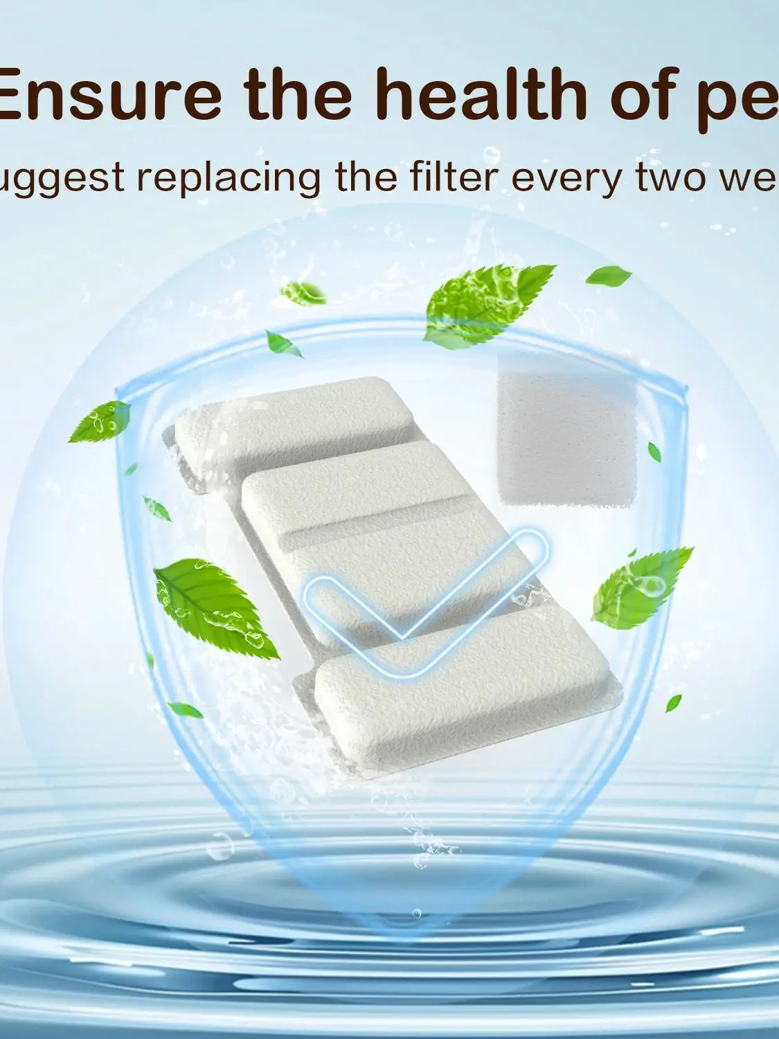 Cat Water Fountain Filters for TY09/TY10(2.2L/3.2L), Includes 8pack Water Filters and 4pack Pump Filters
