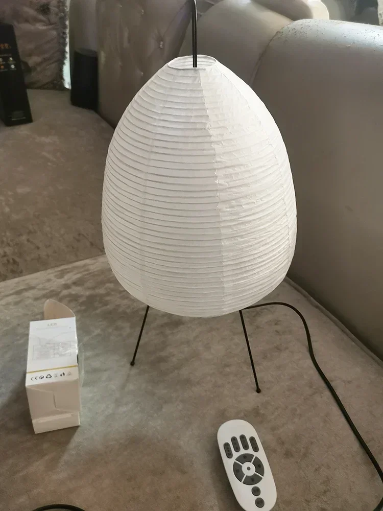 Japanese Noguchi Akari Rice Paper Floor Lamp Wabi Sabi Vintage Standing Light for Living Room Bedroom Home Decor Bedside E27