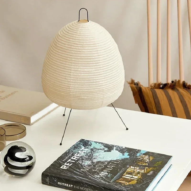 Japanese Noguchi Akari Rice Paper Floor Lamp Wabi Sabi Vintage Standing Light for Living Room Bedroom Home Decor Bedside E27