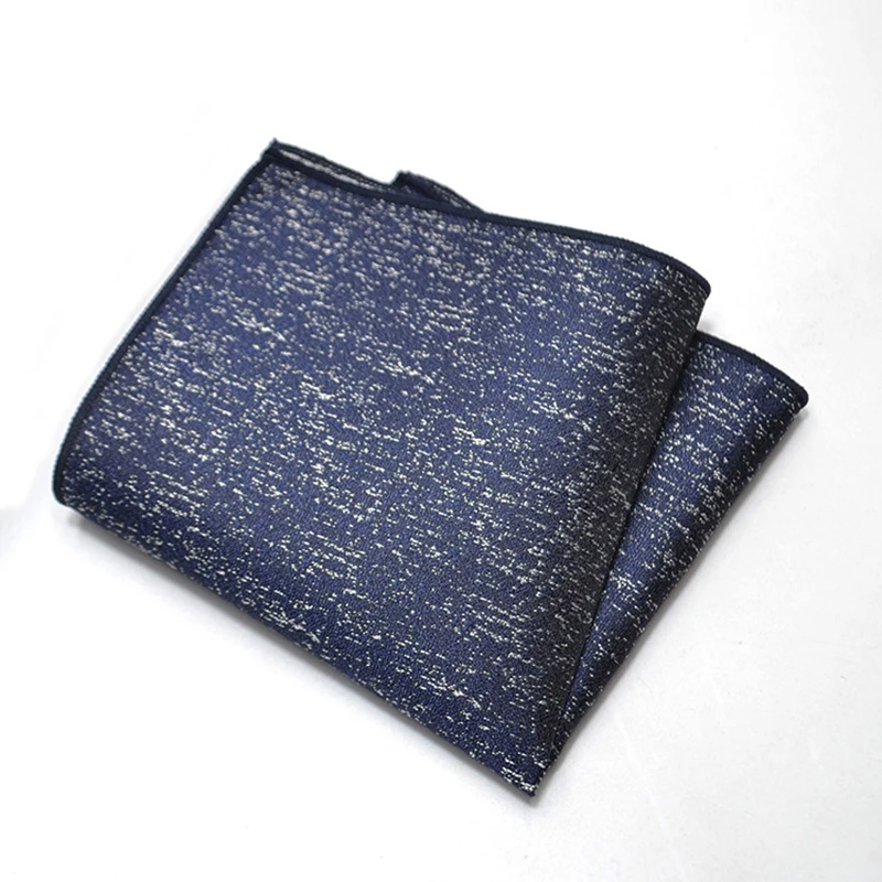 25cm Mens Classic Pocket Square Towel Polyester Paisley Striped Handkerchief Suit Shirt Accessories Wedding Party Navy Red Hanky