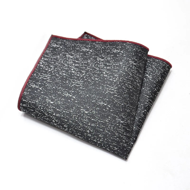 25cm Mens Classic Pocket Square Towel Polyester Paisley Striped Handkerchief Suit Shirt Accessories Wedding Party Navy Red Hanky