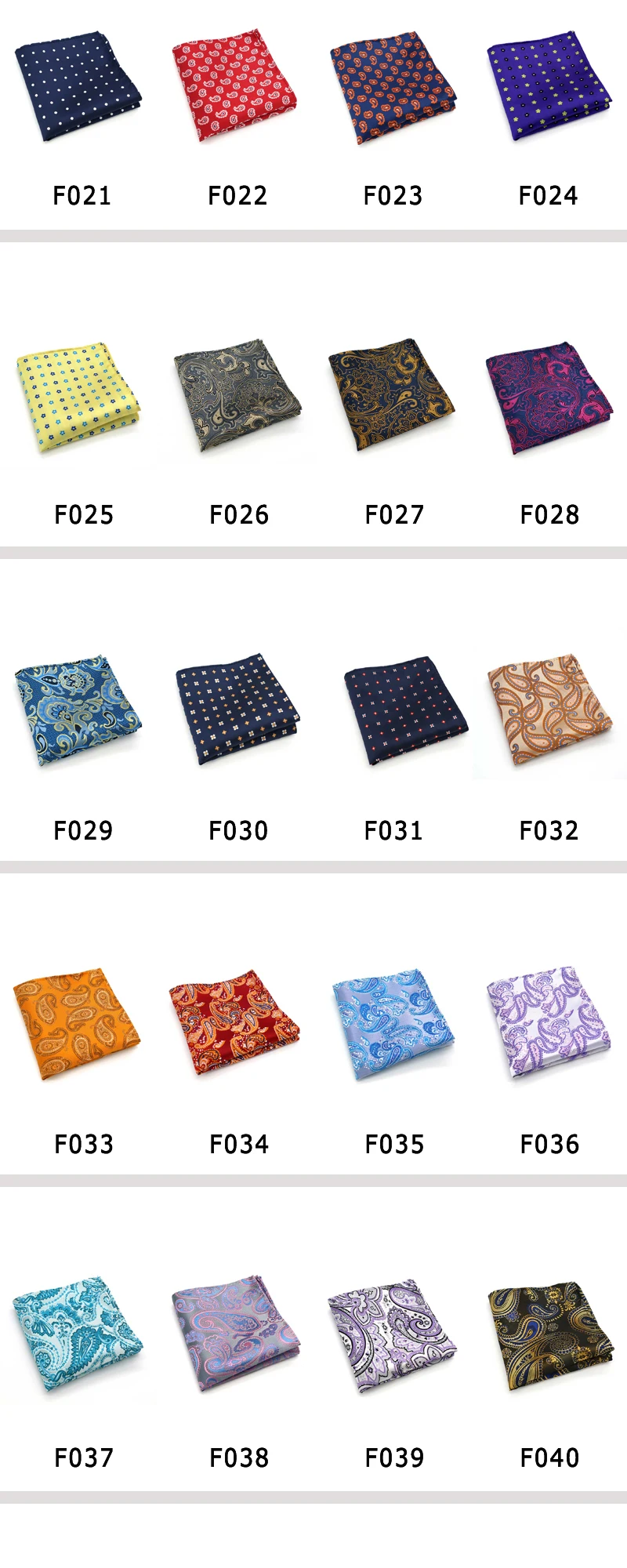 Wholesale Set 10 Piecess Men's Pocket Squares 10In Solid Floral Dots For Men Women Handkerchiefs Set Assorted From 300 Colors