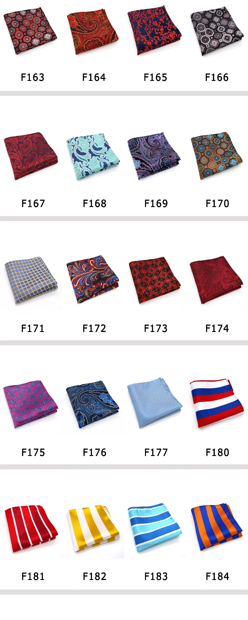 Wholesale Set 10 Piecess Men's Pocket Squares 10In Solid Floral Dots For Men Women Handkerchiefs Set Assorted From 300 Colors
