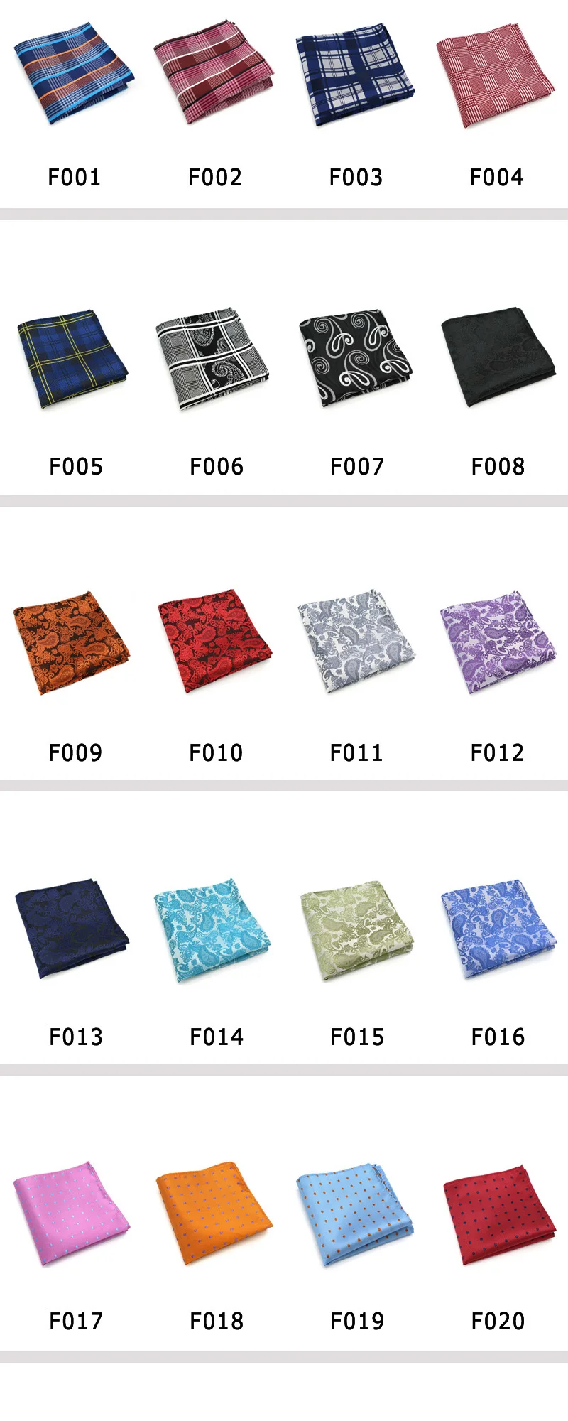 Wholesale Set 10 Piecess Men's Pocket Squares 10In Solid Floral Dots For Men Women Handkerchiefs Set Assorted From 300 Colors