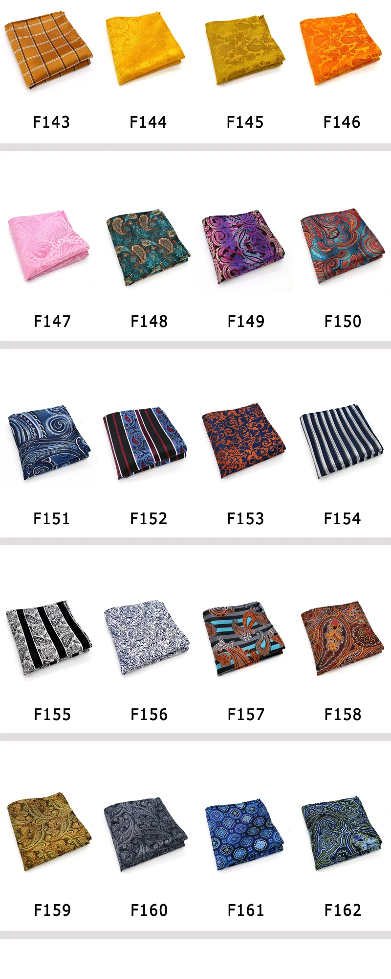 Wholesale Set 10 Piecess Men's Pocket Squares 10In Solid Floral Dots For Men Women Handkerchiefs Set Assorted From 300 Colors