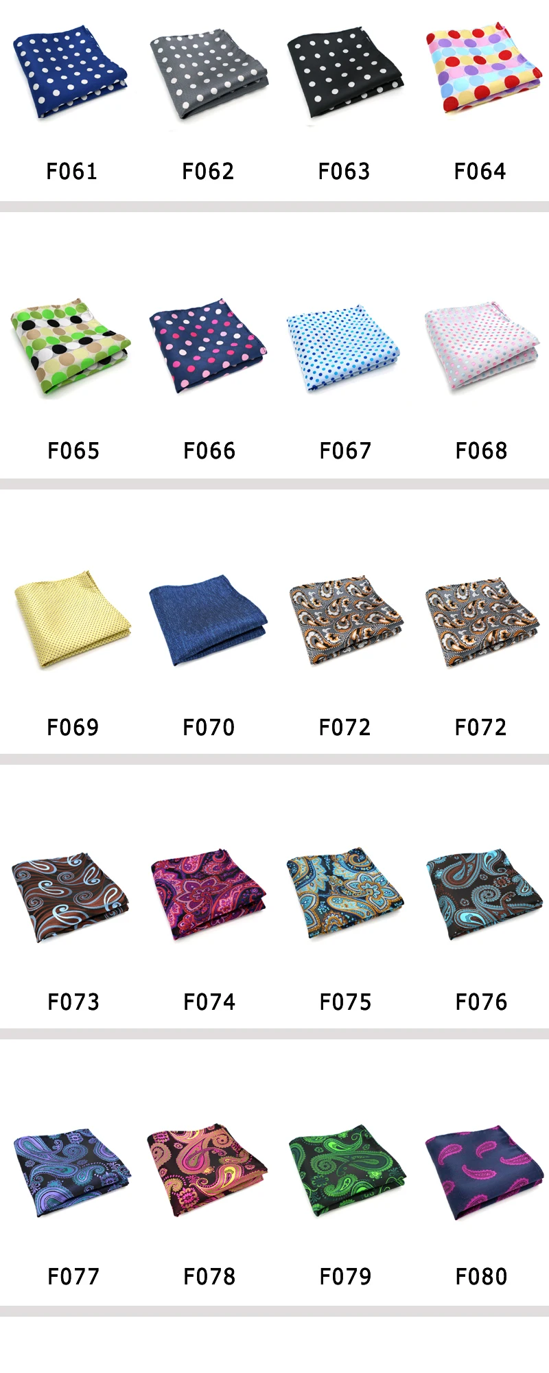 Wholesale Set 10 Piecess Men's Pocket Squares 10In Solid Floral Dots For Men Women Handkerchiefs Set Assorted From 300 Colors