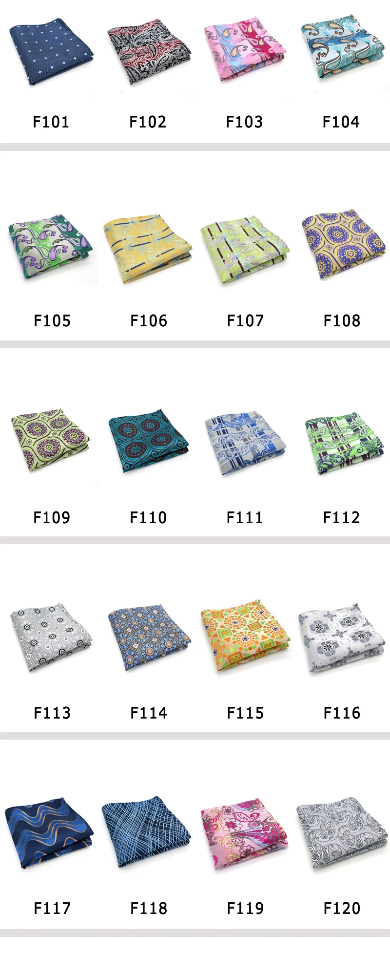 Wholesale Set 10 Piecess Men's Pocket Squares 10In Solid Floral Dots For Men Women Handkerchiefs Set Assorted From 300 Colors