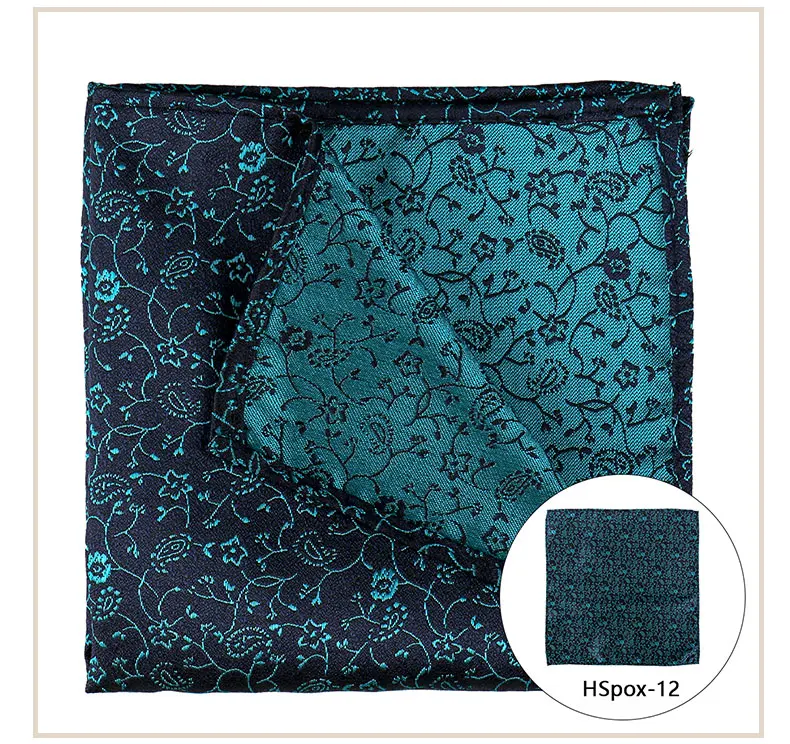 Pocket Square Man Multicolor Dot Paisley Wedding Handkerchief Jacquare Woven Hanky Men Classic Pocket Accessories Gifts Handker