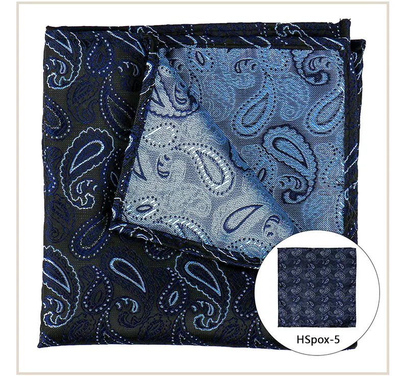 Pocket Square Man Multicolor Dot Paisley Wedding Handkerchief Jacquare Woven Hanky Men Classic Pocket Accessories Gifts Handker